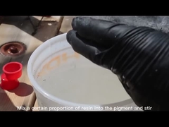 Revestimento de piso inodoro metálico epoxi Revestimento de piso epoxi em espuma de mármore