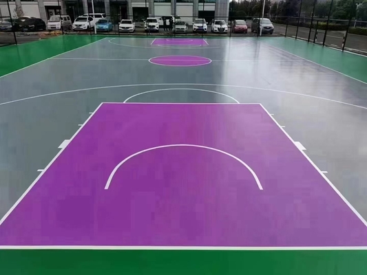 Campo de basquetebol de pickleball elástico revestimento de poliuretano de baixa densidade