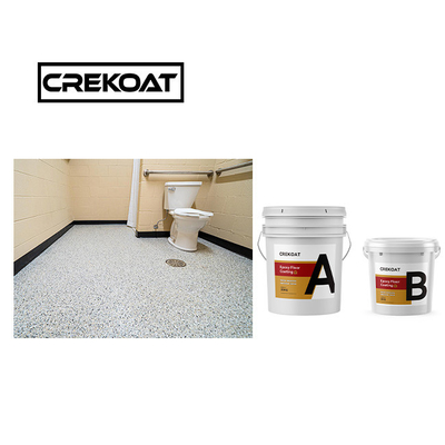 Revestimento decorativo de piso de resina epoxi com baixo teor de COV