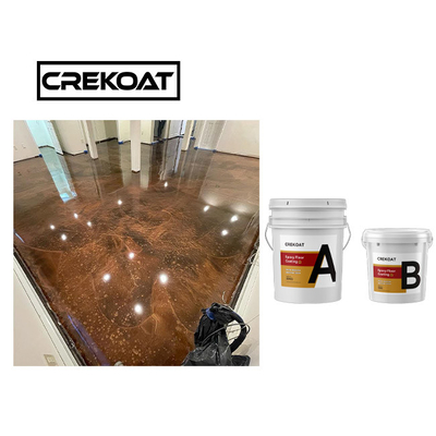 Assoalho metálico industrial claro da cola Epoxy do brilho super que reveste dois componentes