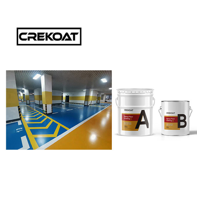 Revestimento industrial de piso epóxi de alto brilho, transparente e resistente a produtos químicos