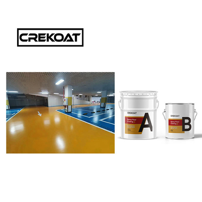 Revestimento industrial de piso epóxi de alto brilho, transparente e resistente a produtos químicos