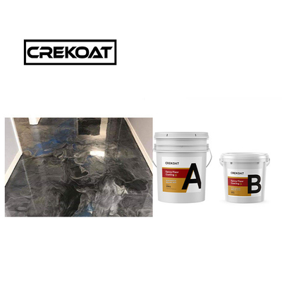 Viscosidade Pintura de piso de ouro metálico 1 mm Preto Revestimento de piso epóxi Sem costura