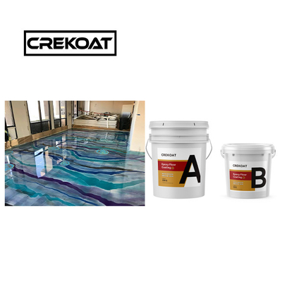Pintura de revestimento de pisos metálica epóxi clara resistente à água