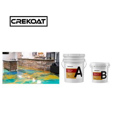Pintura de piso epoxi impermeável cristalina 1 mm Antiderrapante Revestimento epoxi zero COV