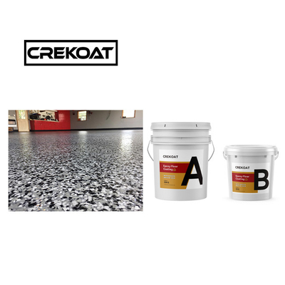Revestimento decorativo de piso de resina epoxi com baixo teor de COV