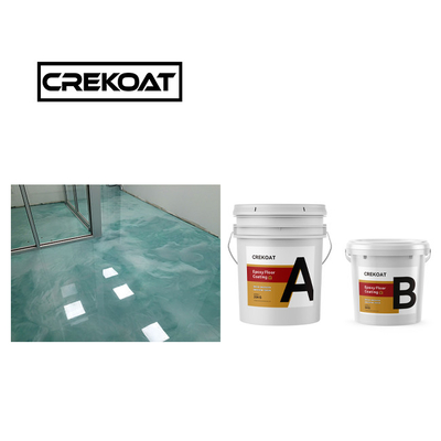 Topcoats Secagem rápida Revestimento de piso de resina epóxi Pintura de alto brilho Metallica