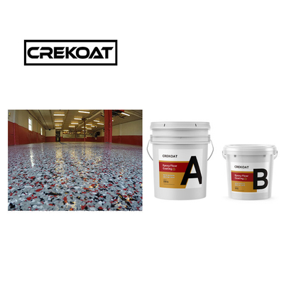 Polyaspartic Decorativo Epoxy Pintura de Pavimento Flakes Epoxy revestimento sem costura