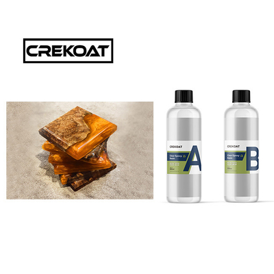 Claridade UV Estável Resina Epoxídica Luminosa Inodora Sem COV Para Mesa de Fusão