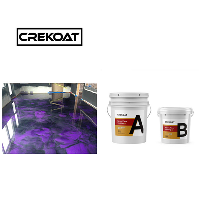 Topcoats Secagem rápida Revestimento de piso de resina epóxi Pintura de alto brilho Metallica