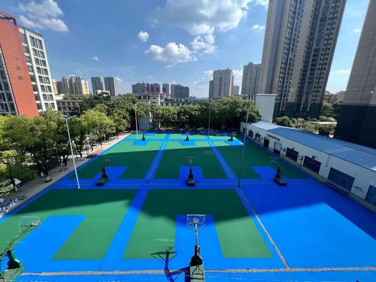 Corte de basquetebol SPU revestimento de piso de esportes de silício PU 8mm espessura
