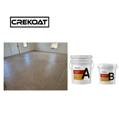 Revestimento decorativo de piso de resina epoxi com baixo teor de COV