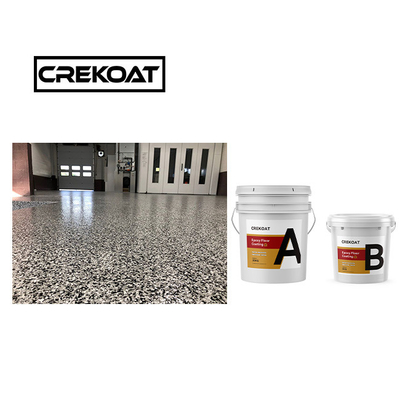 Polyaspartic Decorativo Epoxy Pintura de Pavimento Flakes Epoxy revestimento sem costura