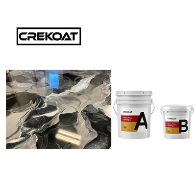 Basecoat Clear Metallic Epoxy Floor Coating Viscosidade Limpeável