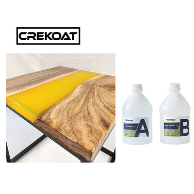 2/1 Proporção Kit de fundição de resina epoxi clara revestimento para mesas de rios baixo odor