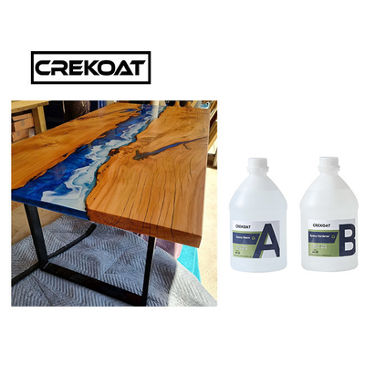 2/1 Proporção Kit de fundição de resina epoxi clara revestimento para mesas de rios baixo odor