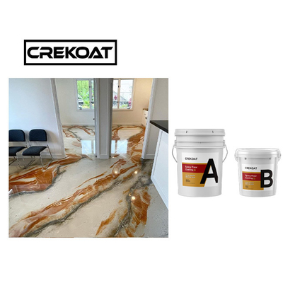 Assoalho metálico da cola Epoxy do sistema da resina do AB que reveste Eco amigável