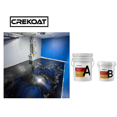 Assoalho da resina de cola Epoxy da categoria comercial que reveste Gray Metallic Epoxy Floor não tóxico