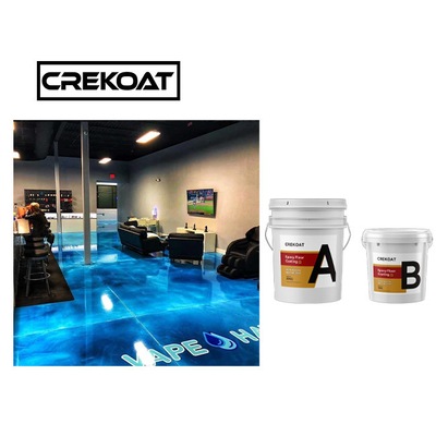 Assoalho metálico azul da cola Epoxy do TDS que reveste a pintura de alto brilho do assoalho