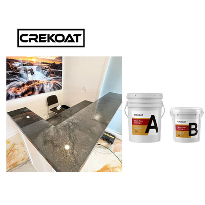 Assoalho metálico azul da cola Epoxy do TDS que reveste a pintura de alto brilho do assoalho