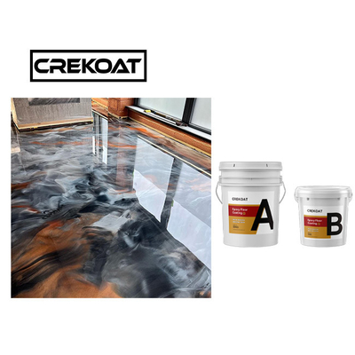 Assoalho concreto metálico resistente UV da resina de cola Epoxy 3d não tóxico
