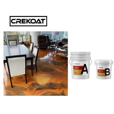 Assoalho concreto metálico resistente UV da resina de cola Epoxy 3d não tóxico