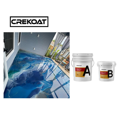 2 do polímero metálico do espaço livre da pintura do assoalho da garagem da resina de cola Epoxy porções viscosidade de baixa