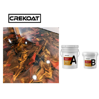 Preto de Crystal Metallic Epoxy Resin Coating da resistência do deslizamento e assoalho da cola Epoxy do ouro