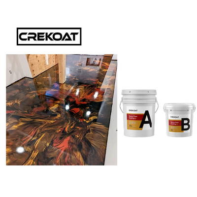 Preto de Crystal Metallic Epoxy Resin Coating da resistência do deslizamento e assoalho da cola Epoxy do ouro