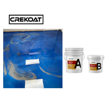 Assoalho metálico branco da cola Epoxy de MSDS que reveste a resina clara do poliéster para o concreto