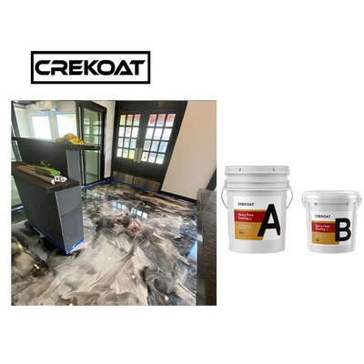Assoalho metálico branco da cola Epoxy de MSDS que reveste a resina clara do poliéster para o concreto