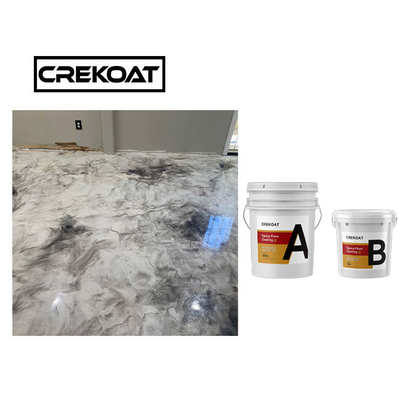 Assoalho metálico branco da cola Epoxy de MSDS que reveste a resina clara do poliéster para o concreto