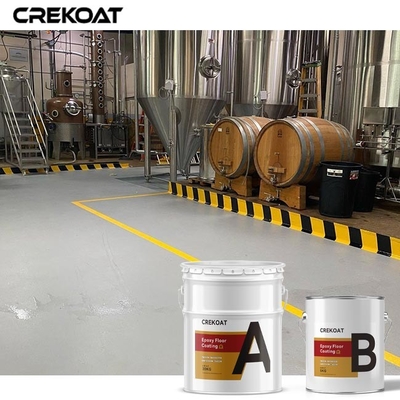 O assoalho industrial da cola Epoxy do GV que reveste o solvente de alto brilho baseou a pintura do assoalho