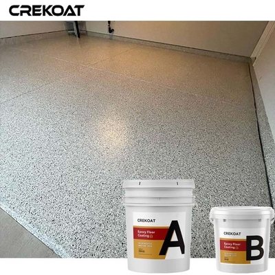 Assoalho colorido da resina de cola Epoxy dos flocos que reveste Grey Finishes de alto brilho