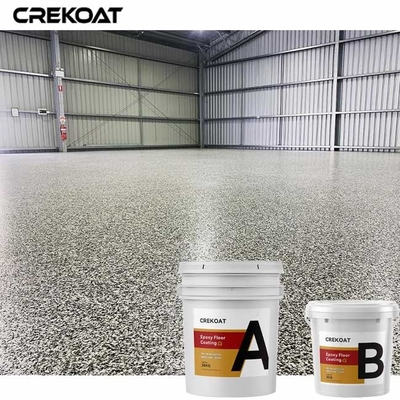 Assoalho resistente da resina de cola Epoxy do deslizamento que reveste Gray Color Flakes Concrete Paint