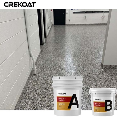 Assoalho resistente da resina de cola Epoxy do deslizamento que reveste Gray Color Flakes Concrete Paint