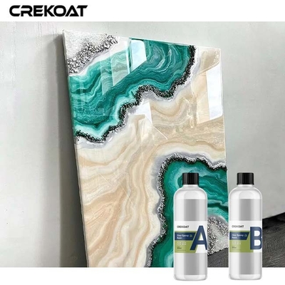 Revestimento versátil de resina epóxi cristalina clara para obras de arte