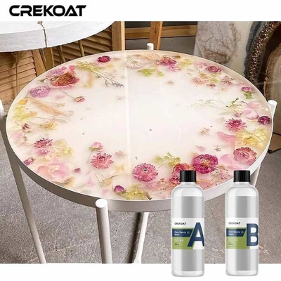 Artistic Clear Epoxy Resin Coat For Resin Characteristics Free Bubble Smooth Finish