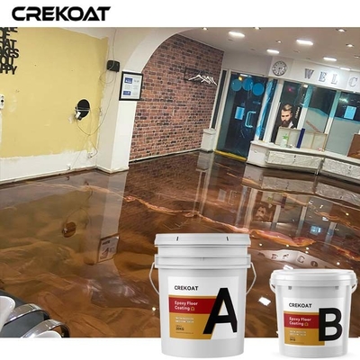 Assoalho metálico de alto brilho da cola Epoxy que reveste ajustes comerciais Lava Like Appearance