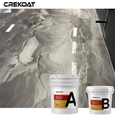 assoalho metálico comercial da cola Epoxy 3d que reveste assoalhos concretos manchados decorativos