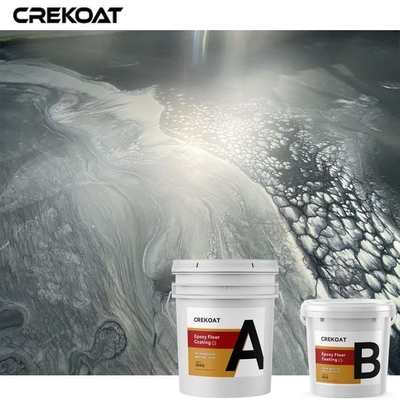 As cores de revestimento do assoalho metálico tridimensional da cola Epoxy prosperam nas áreas de tráfego altas que brilham a dureza