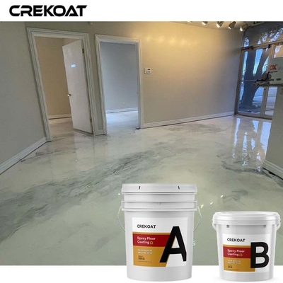 Assoalho metálico de mármore branco da cola Epoxy que reveste o nivelamento inodoro de alto brilho do auto