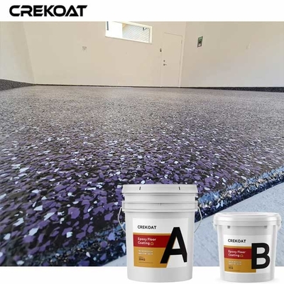 As áreas comerciais pintam Chip Epoxy Floor Coating With que mistura flocos decorativos