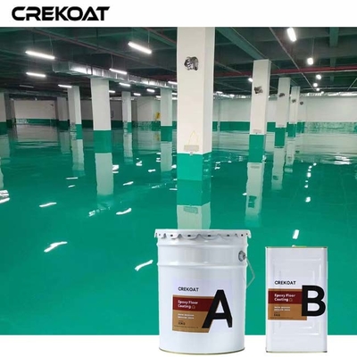 Padrões únicos de pintura industrial de piso epoxi criam um visual metálico brilhante