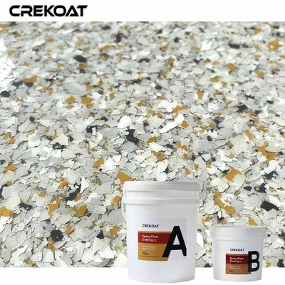Baixo odor Polyaspartic Floor Flake Gloss Retenção Mantenha o acabamento brilhante ao longo do tempo