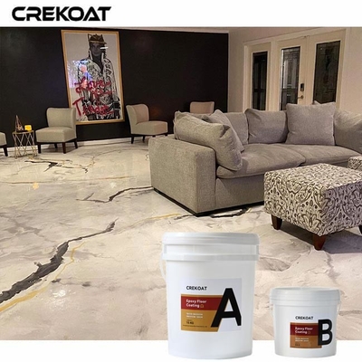 Low Odor White Metallic Epoxy Floors Coating Opções de textura antiderrapante para segurança