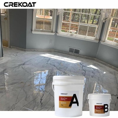 Low Odor White Metallic Epoxy Floors Coating Opções de textura antiderrapante para segurança