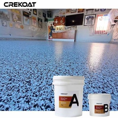 Sistemas híbridos Floor de garagem de epoxi em flocos Ombining Epoxi com flocos metálicos