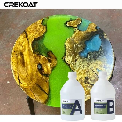 Resina Epoxídica de acabamento brilhante e transparente para mesas com cores vibrantes