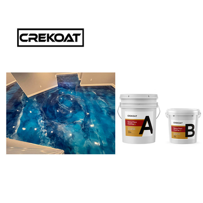 Crekoat Decorativo Betão Metálico Epoxi Revestimento do Chão 3mm Endurecido Sem costura